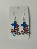 Patriotic Mouse Dangle Earrings | 4th of July