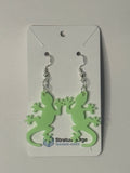 Glow-in-the-Dark Gecko Dangle Earrings | Cute Reptile Jewelry