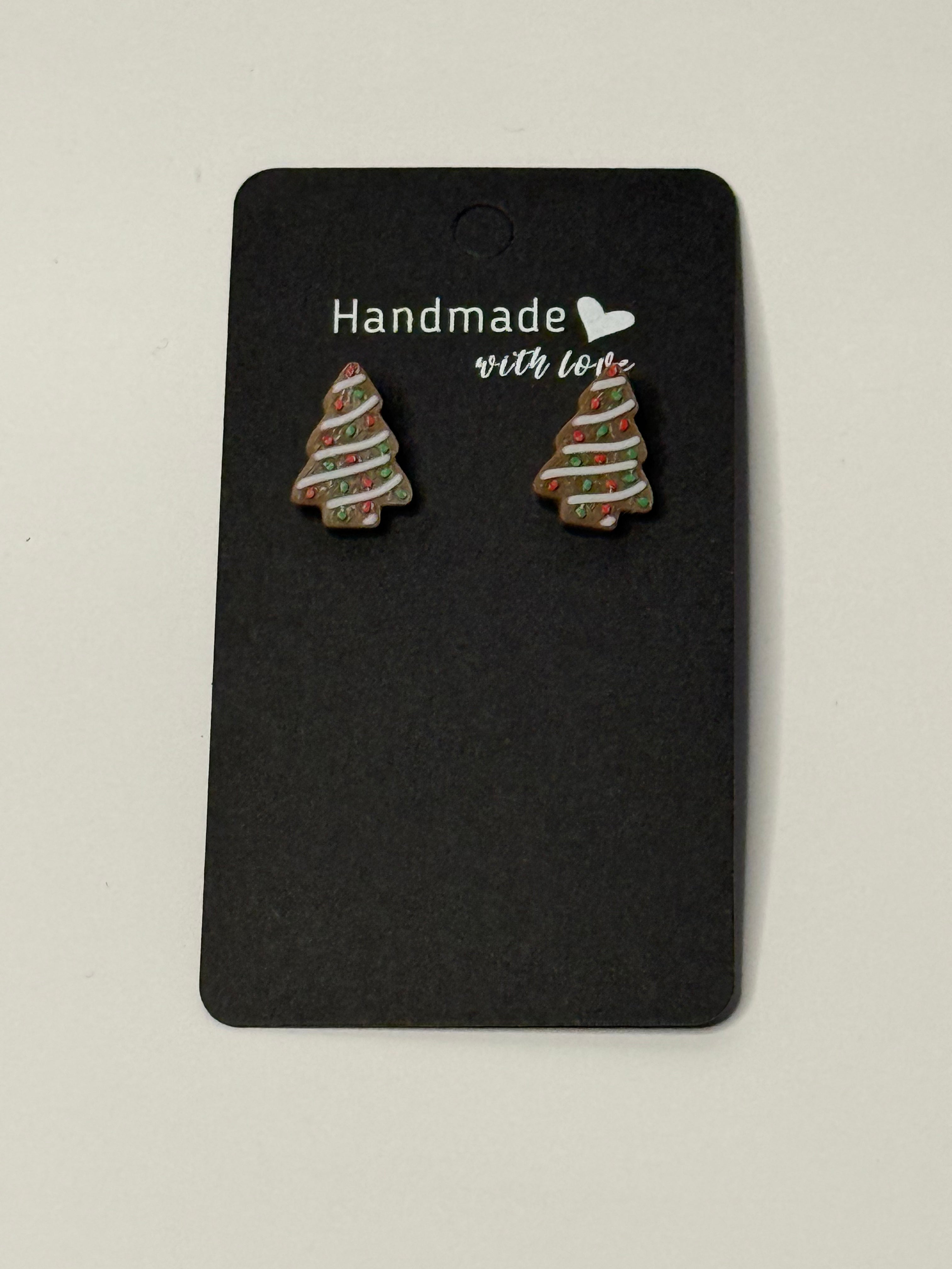 Little Debbie Christmas Tree Cake Earrings