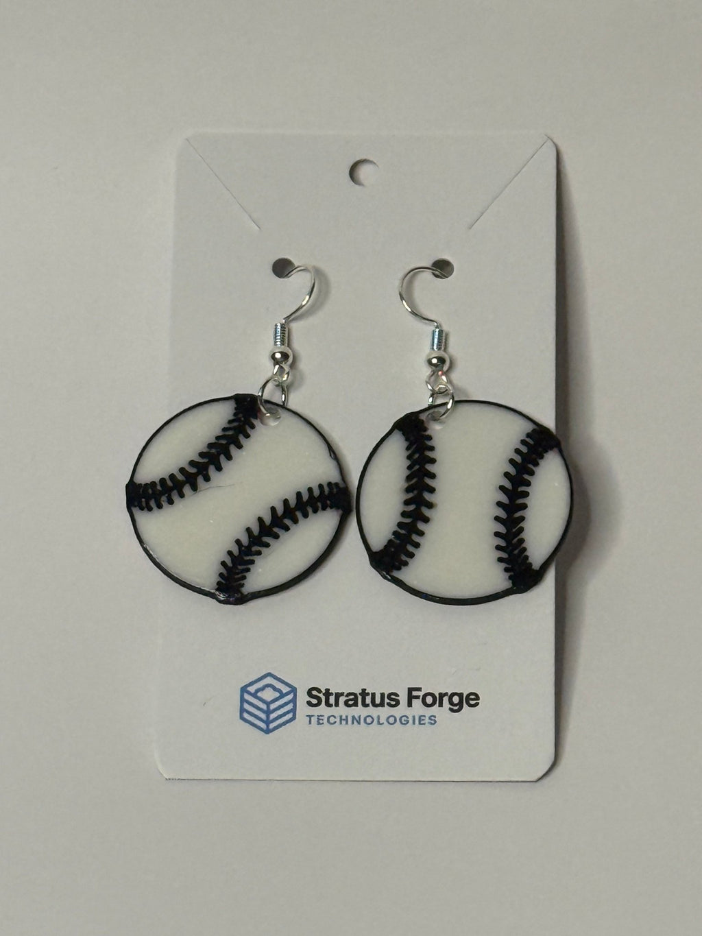 Baseball Earrings – Stud or Dangle | Flat or Raised Design - Stratus Forge Technologies