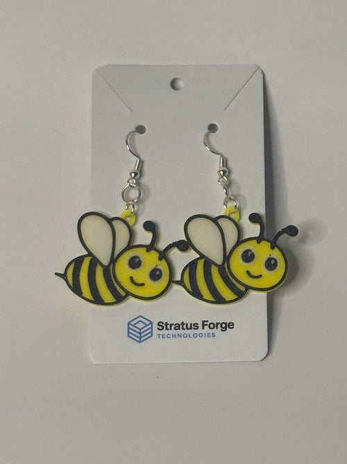 Bee Dangle Earrings | Cute Spring Insect Jewelry - Stratus Forge Technologies
