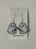 Bloody Knife Ghost Earrings – Cute Spooky Halloween Pair - Stratus Forge Technologies