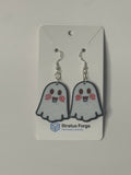 Blushing Ghost Earrings – Cute Kawaii Halloween Jewelry - Stratus Forge Technologies