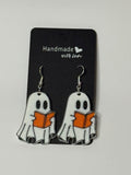 📖👻 Bookish Ghost Earrings - Stratus Forge Technologies