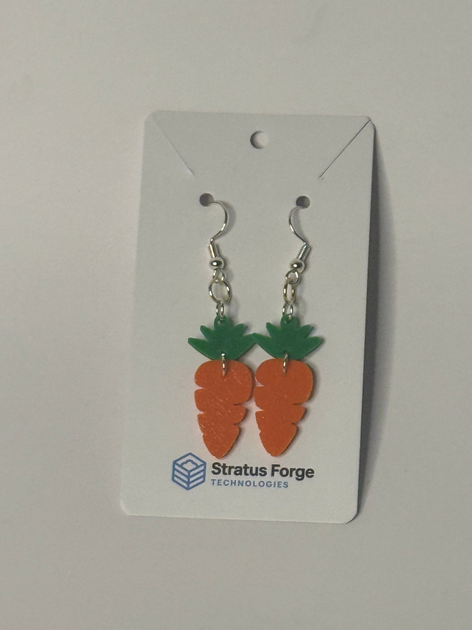 Carrot Dangle Earrings | Cute Easter Vegetable Jewelry - Stratus Forge Technologies