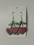 Cherry Heart Dangle Earrings - Stratus Forge Technologies