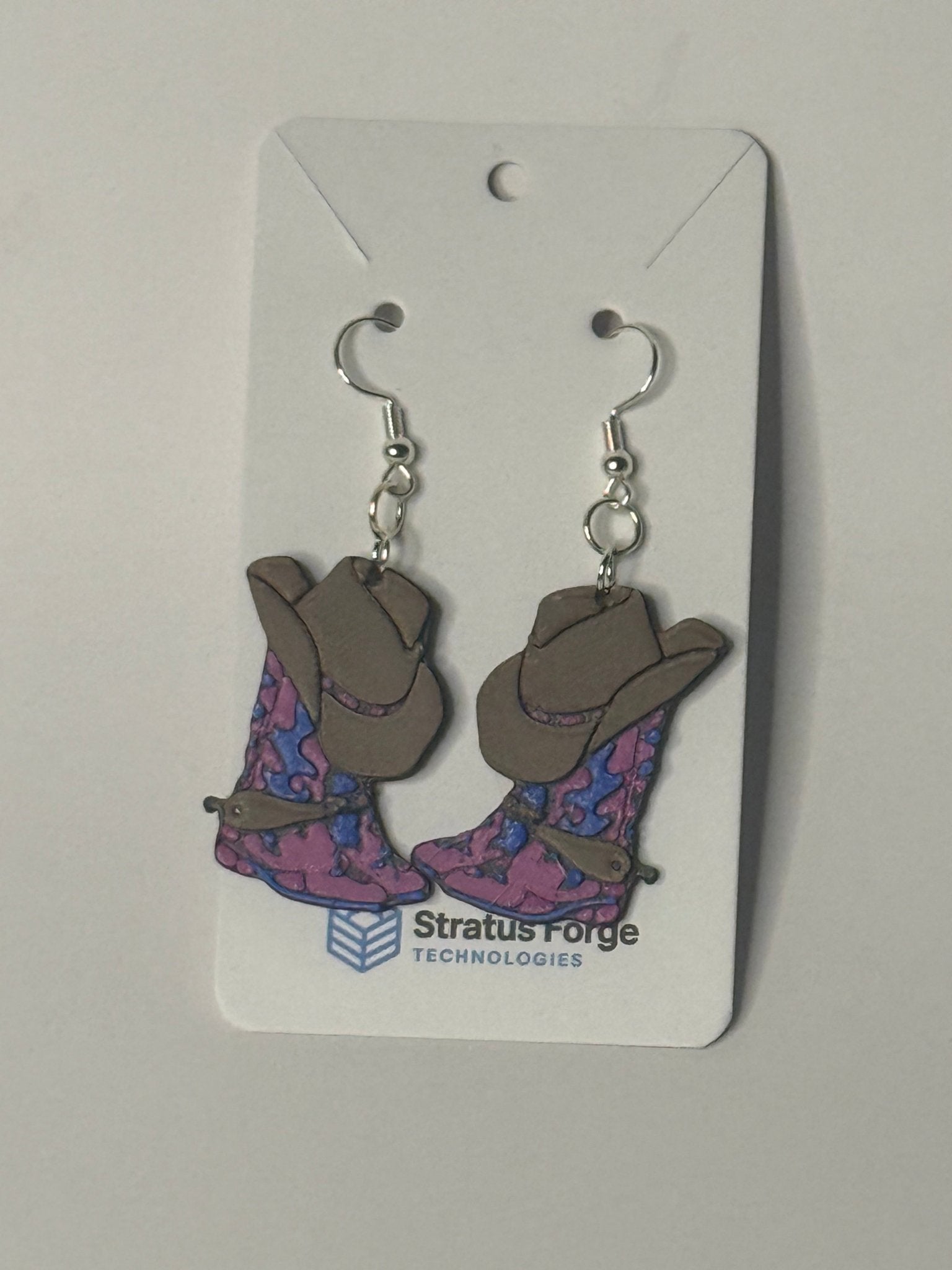 Cowboy Boots & Hat Earrings - Stratus Forge Technologies