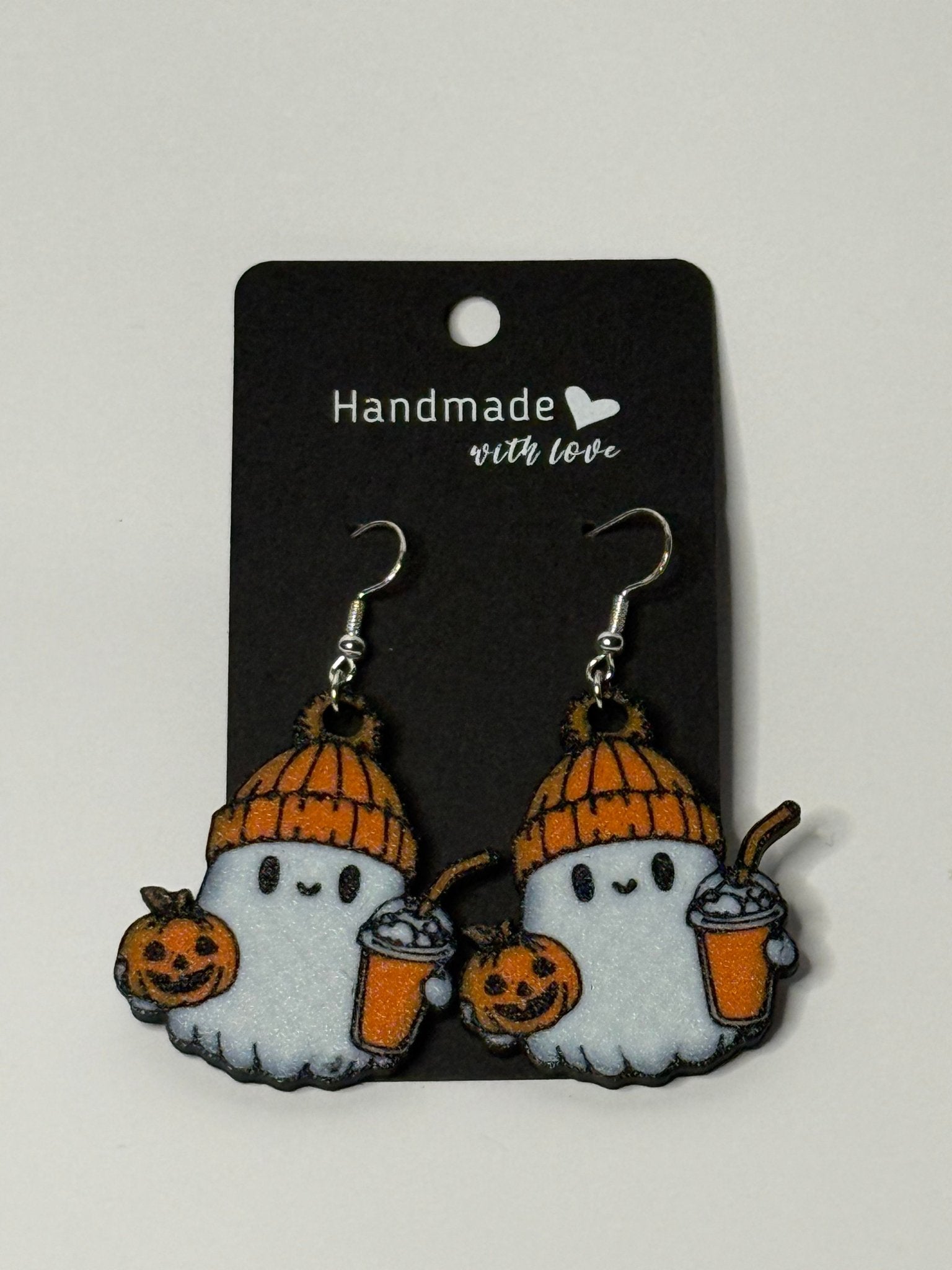 👻☕ Cozy Ghost Earrings - Stratus Forge Technologies