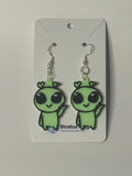 Cute Alien Dangle Earrings | Kawaii Space Jewelry - Stratus Forge Technologies