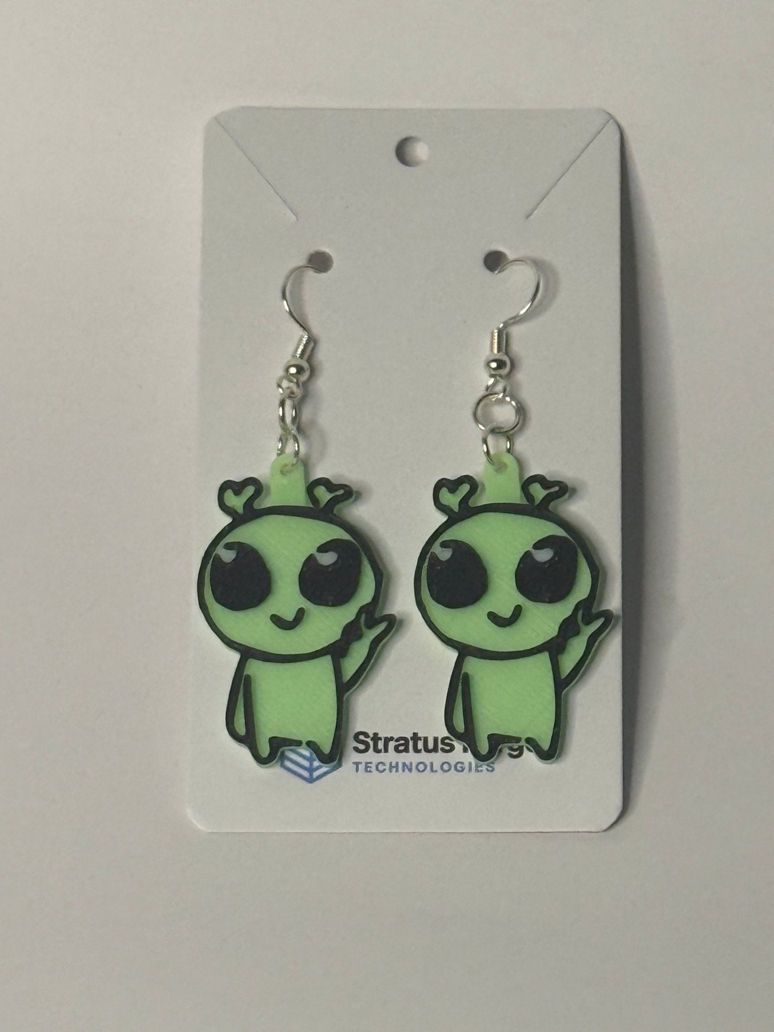 Cute Alien Dangle Earrings | Kawaii Space Jewelry - Stratus Forge Technologies