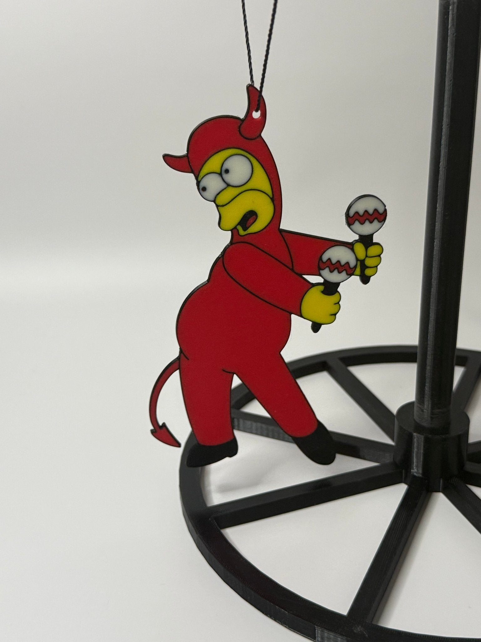 😈 Devil Homer Ornament - Stratus Forge Technologies
