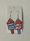 Firecracker Popsicle Dangle Earrings | 4th of July - Stratus Forge Technologies
