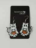 🐱👻 Ghost Kitty Earrings - Stratus Forge Technologies