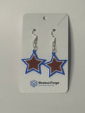 Glitter Star Outline Earrings - Stratus Forge Technologies