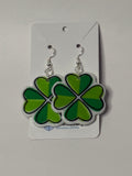 Gradient Shamrock Dangle Earrings – St. Patrick’s Day - Stratus Forge Technologies