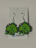 🍀 “Here to Get Lucky” Shamrock Dangle Earrings - Stratus Forge Technologies