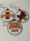 Iowa State–Inspired Round Ornament - Stratus Forge Technologies