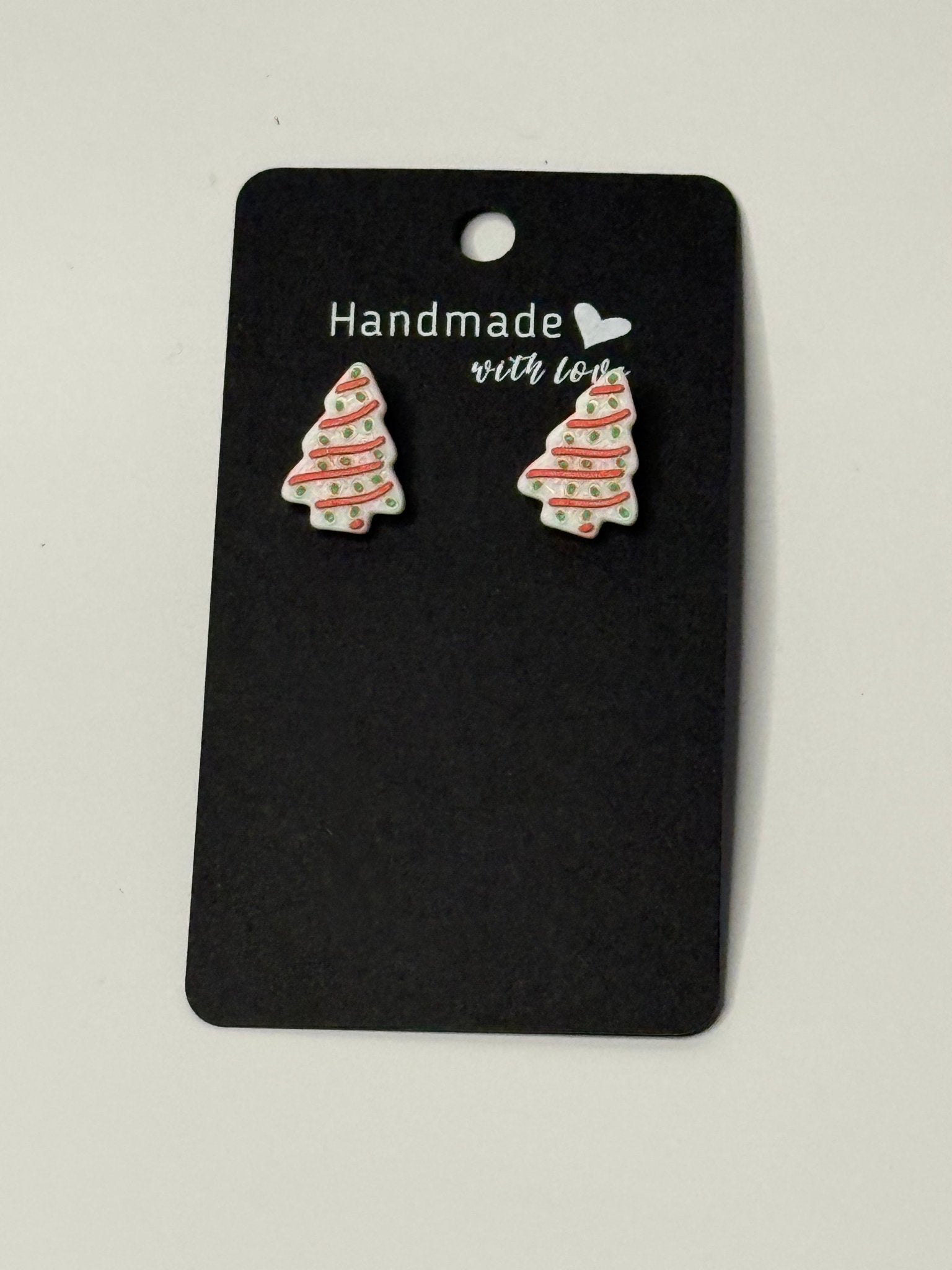 Little Debbie Christmas Tree Cake Earrings - Stratus Forge Technologies