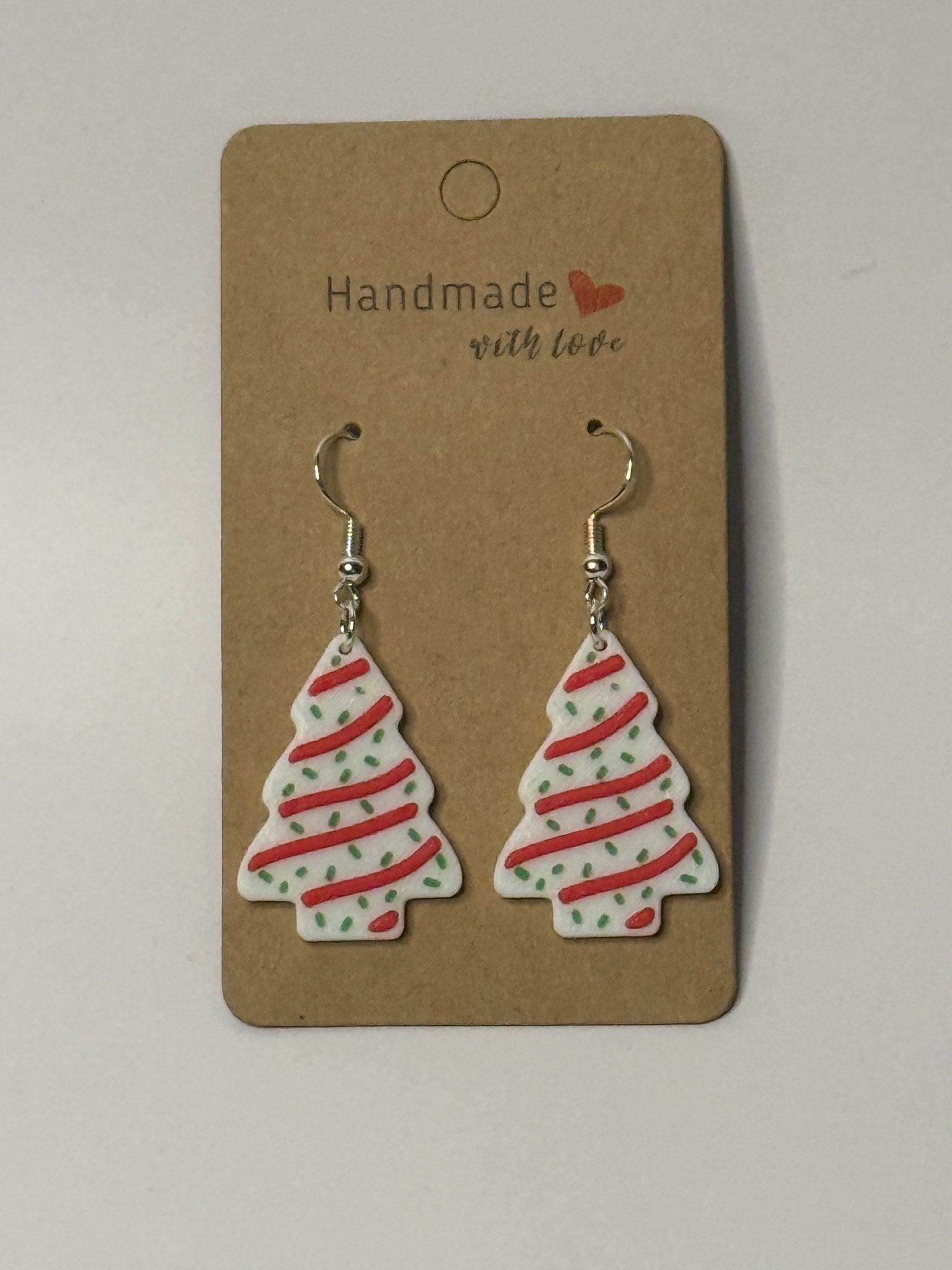 Little Debbie Christmas Tree Cake Earrings - Stratus Forge Technologies