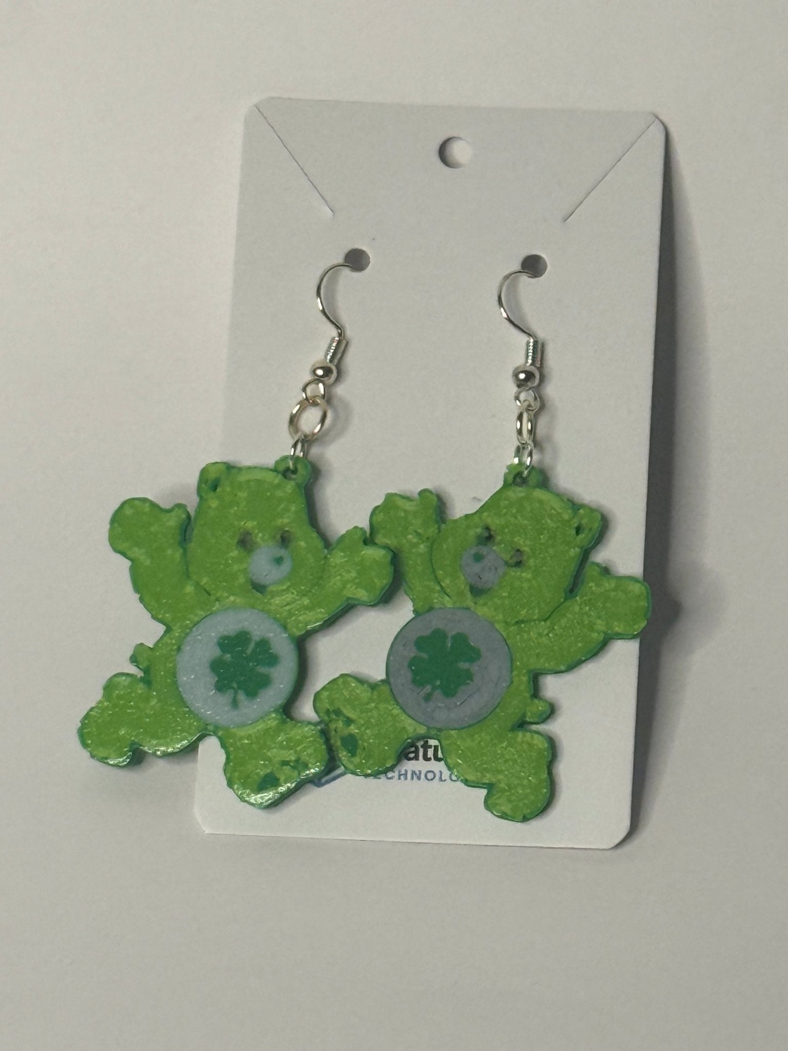 Lucky Clover Bear Earrings - Stratus Forge Technologies