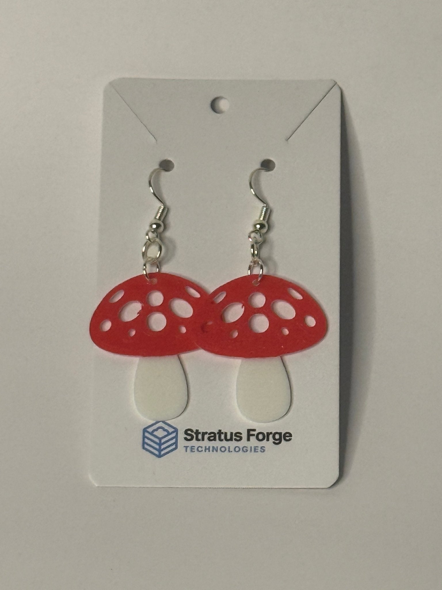 Mushroom Dangle Earrings | Cottagecore Nature Jewelry - Stratus Forge Technologies