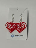 Open Heart Dangle Earrings – Lightweight Valentine’s Day Earrings - Stratus Forge Technologies