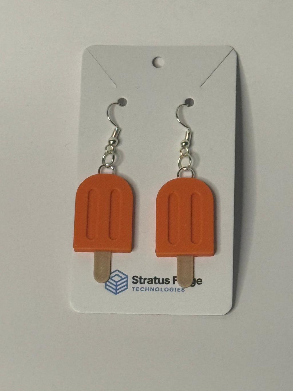 Orange Popsicle Earrings – Classic or Bite Taken - Stratus Forge Technologies