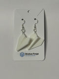 Paper Airplane Dangle Earrings – Minimalist 3D Printed Design - Stratus Forge Technologies