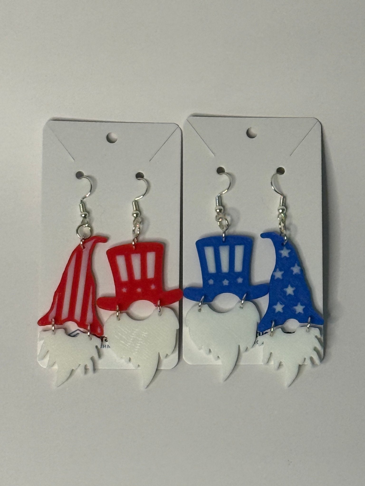 Patriotic Gnome Dangle Earrings | 4th of July - Stratus Forge Technologies