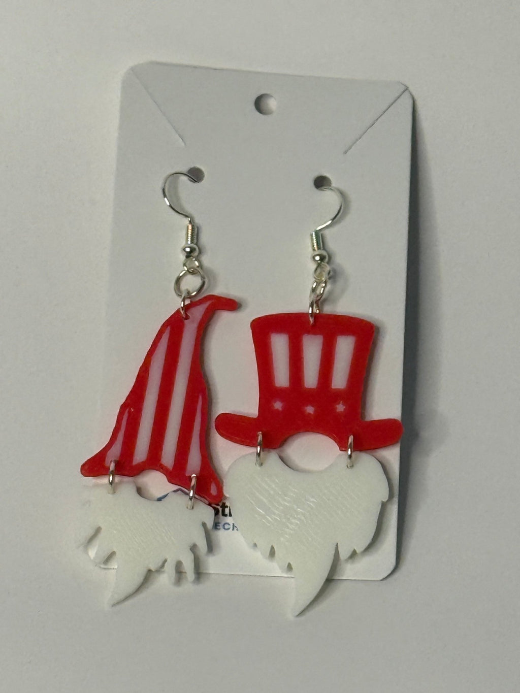 Patriotic Gnome Dangle Earrings | 4th of July - Stratus Forge Technologies