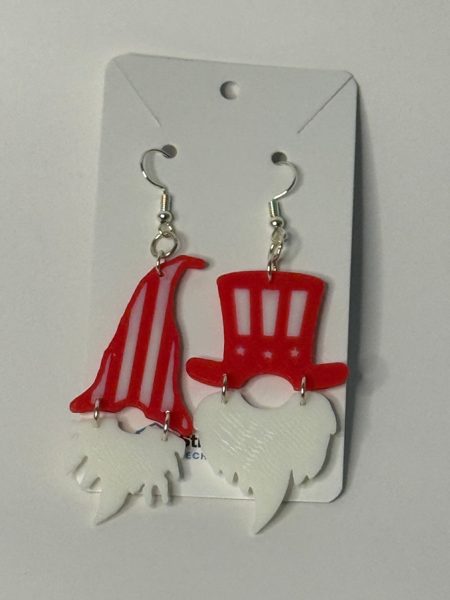 Patriotic Gnome Dangle Earrings | 4th of July - Stratus Forge Technologies