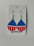 Patriotic Teardrop Dangle Earrings | 4th of July - Stratus Forge Technologies