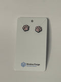 Paw Print Stud Earrings | Cute Pet Lover Jewelry - Stratus Forge Technologies