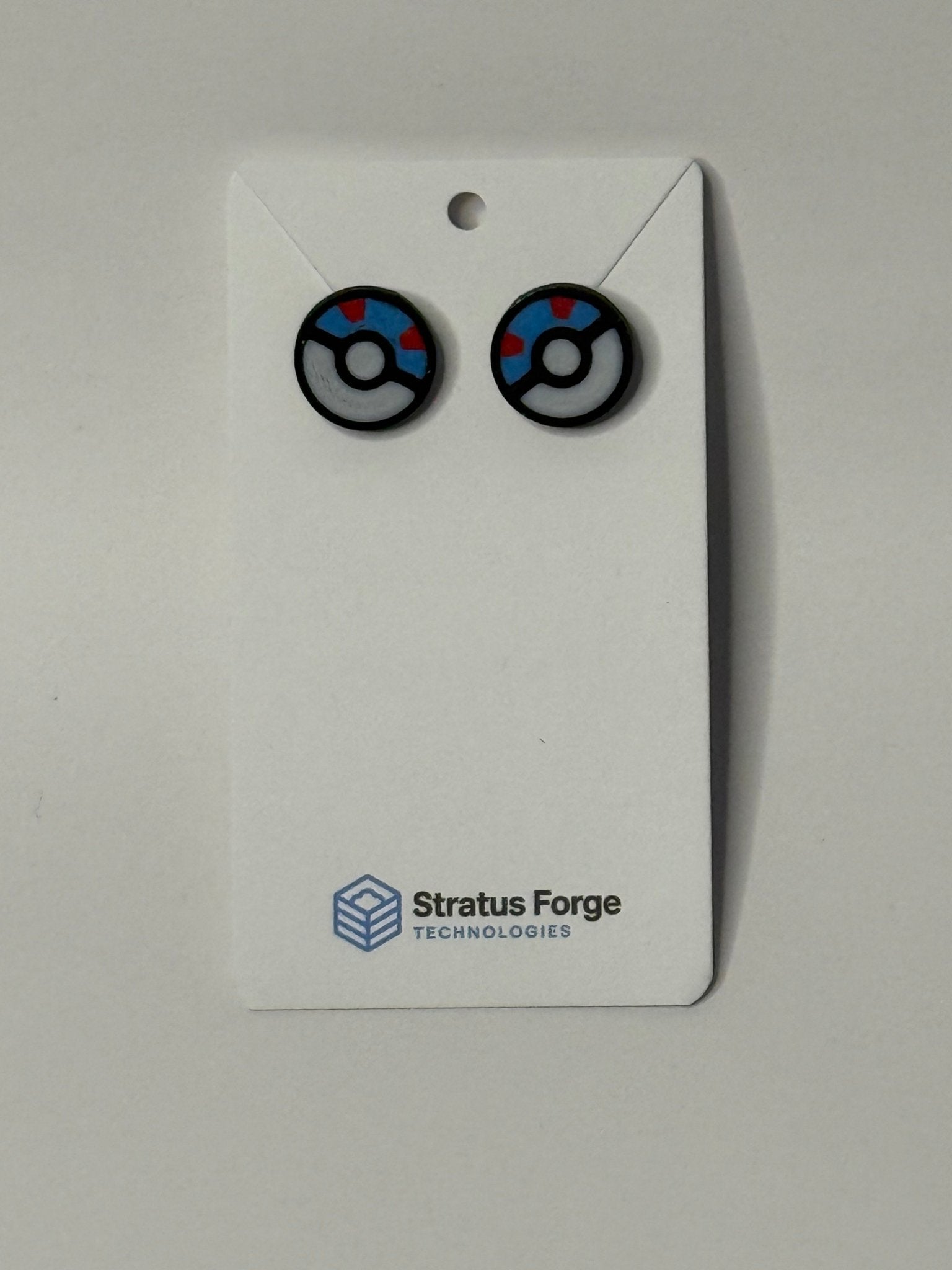 Poké Ball Earrings – Studs, Dangles & Combo Set - Stratus Forge Technologies