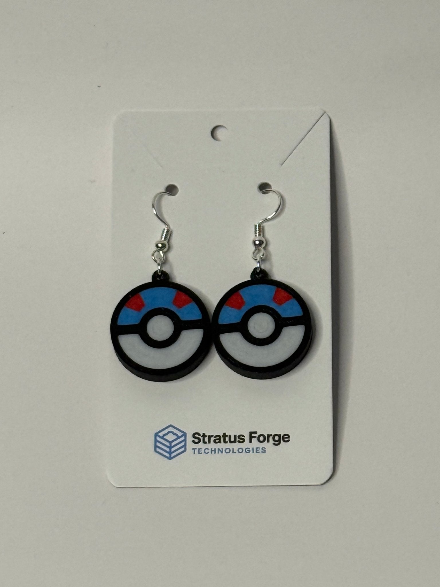 Poké Ball Earrings – Studs, Dangles & Combo Set - Stratus Forge Technologies