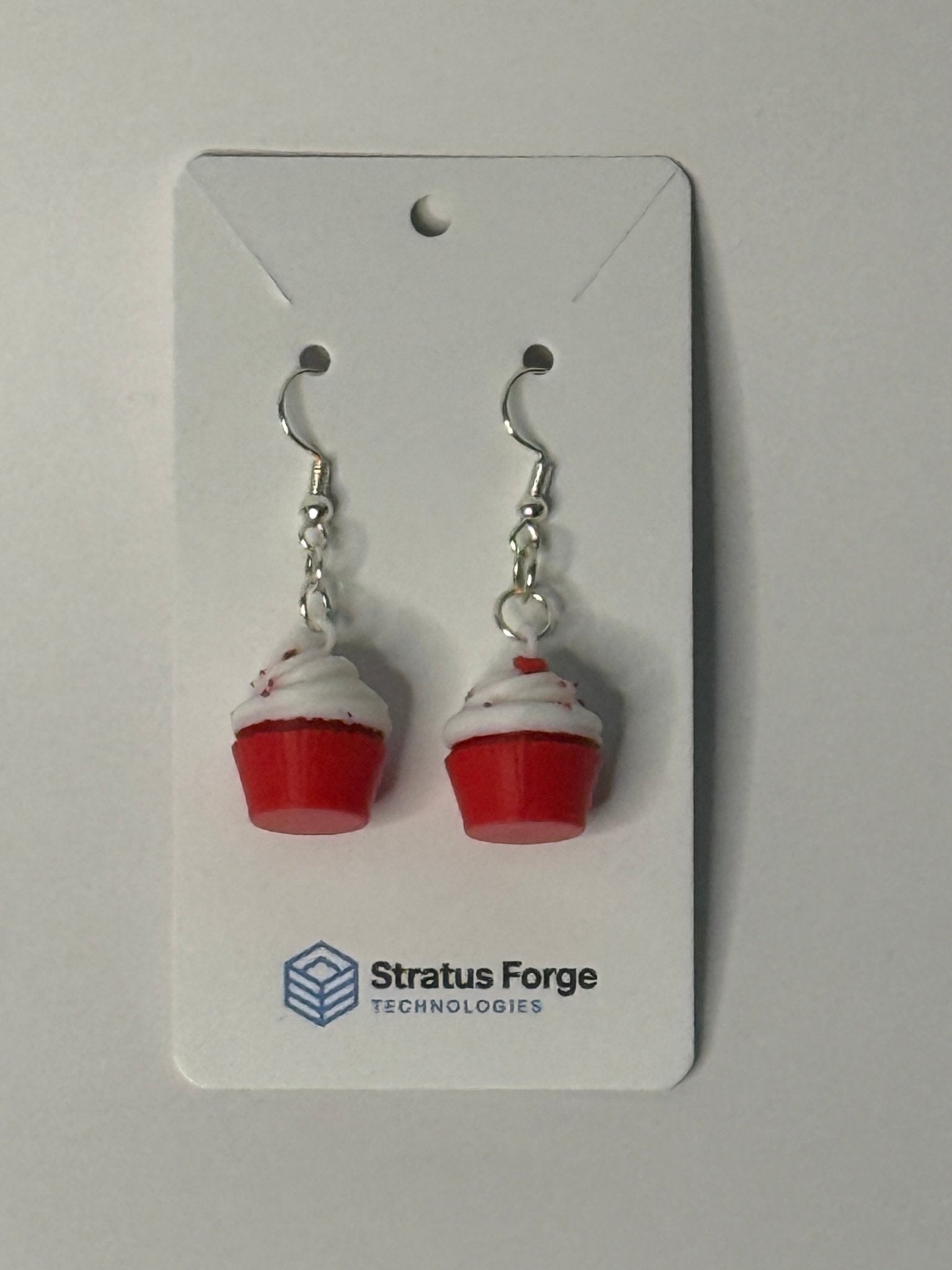 Red Velvet Cupcake Dangle Earrings - Stratus Forge Technologies