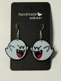 Retro Game Ghost Dangle Earrings - Stratus Forge Technologies