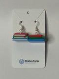 Stacked Book Dangle Earrings – Book Lover Jewelry - Stratus Forge Technologies