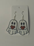 Sweet Heart Ghost Earrings – Cute Halloween Jewelry - Stratus Forge Technologies