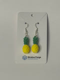 Textured Pineapple Dangle Earrings | Summer Fruit Jewelry - Stratus Forge Technologies