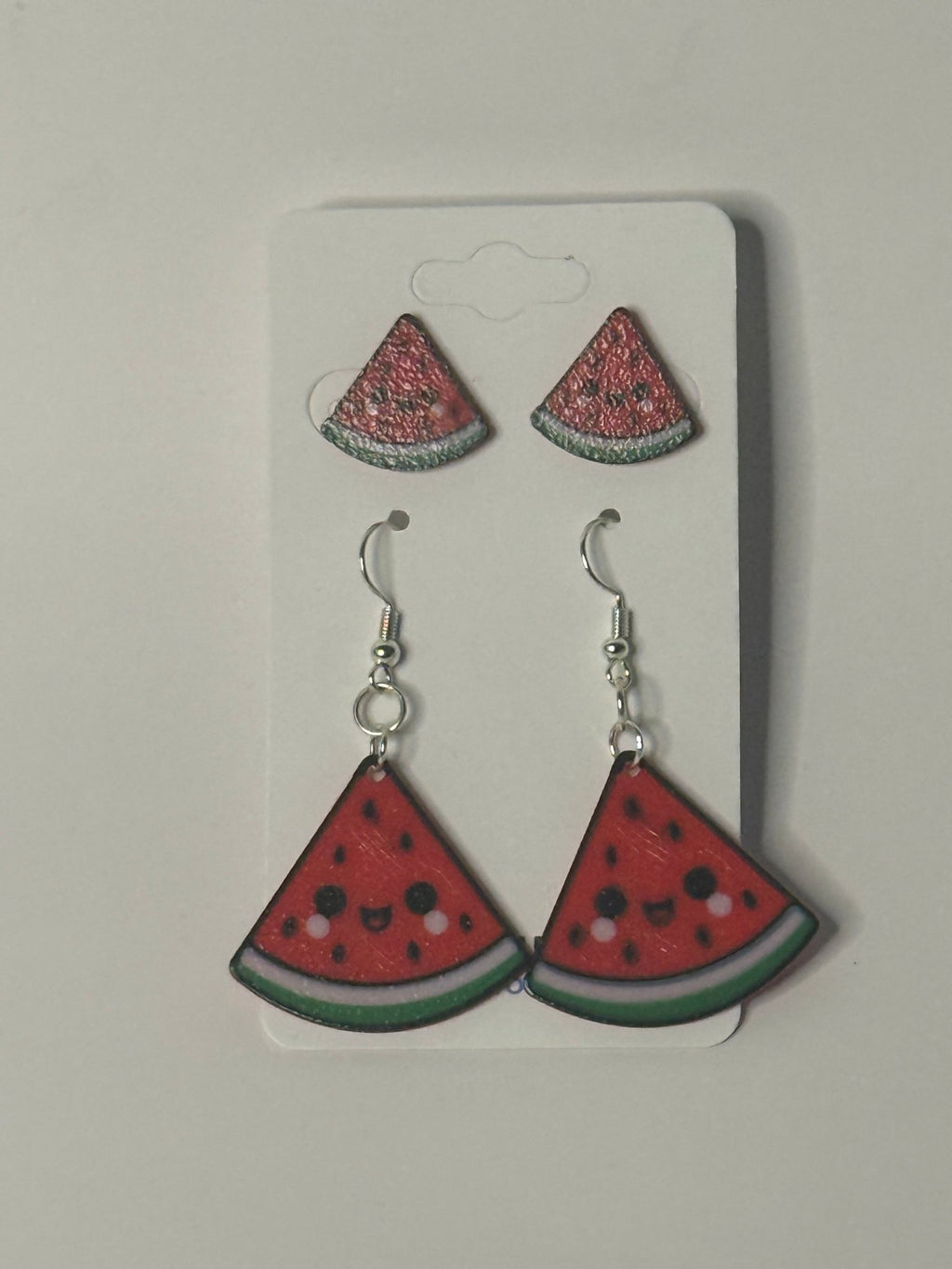 Watermelon Earrings | Dangle or Stud | Summer Fruit Jewelry - Stratus Forge Technologies