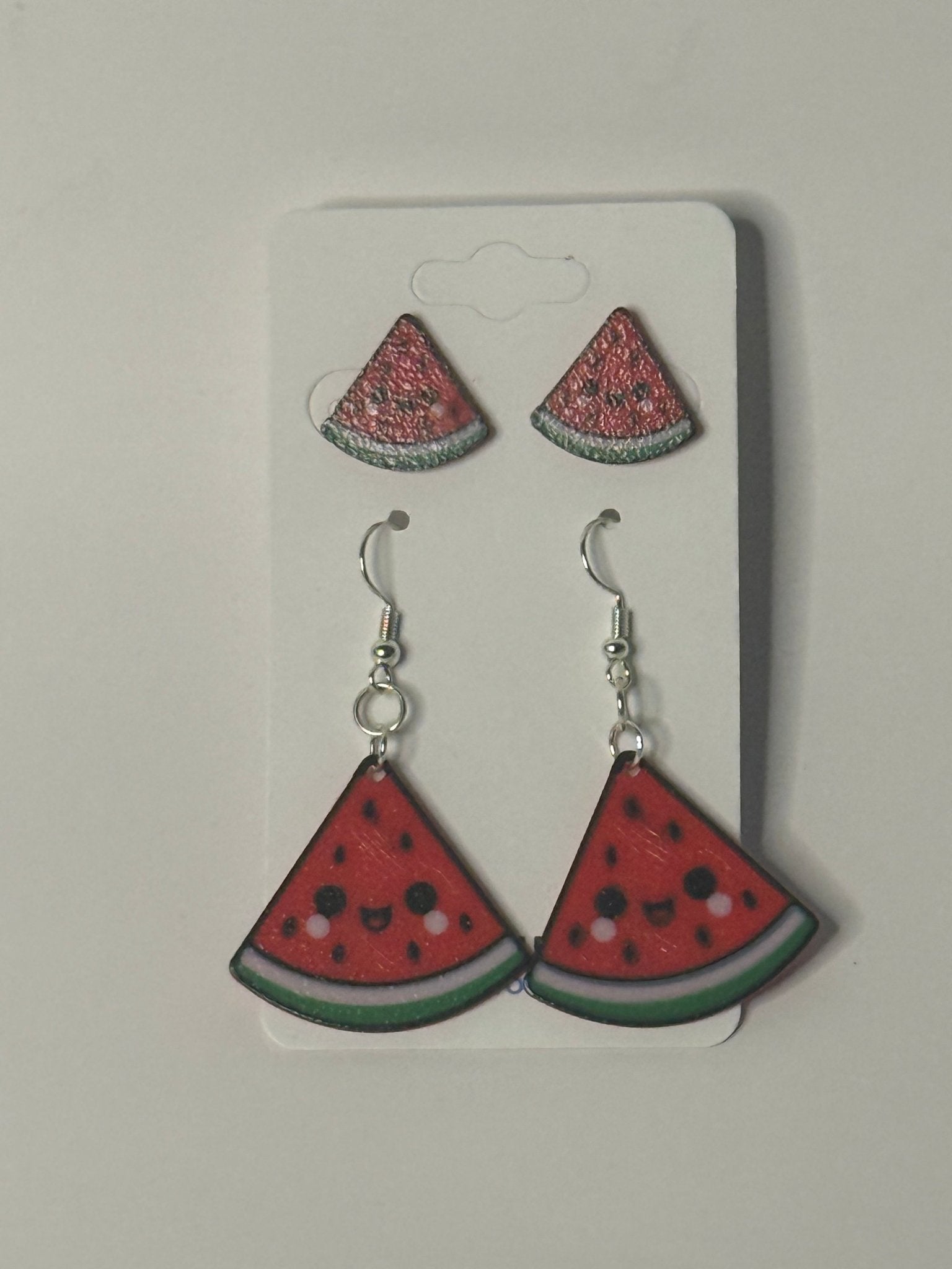 Watermelon Earrings | Dangle or Stud | Summer Fruit Jewelry - Stratus Forge Technologies