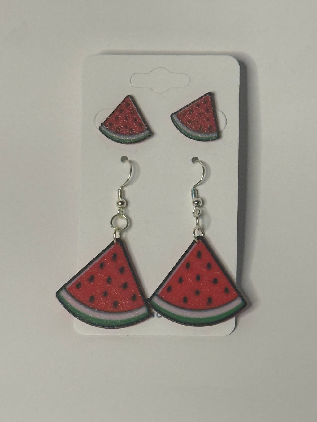 Watermelon Earrings | Dangle or Stud | Summer Fruit Jewelry - Stratus Forge Technologies