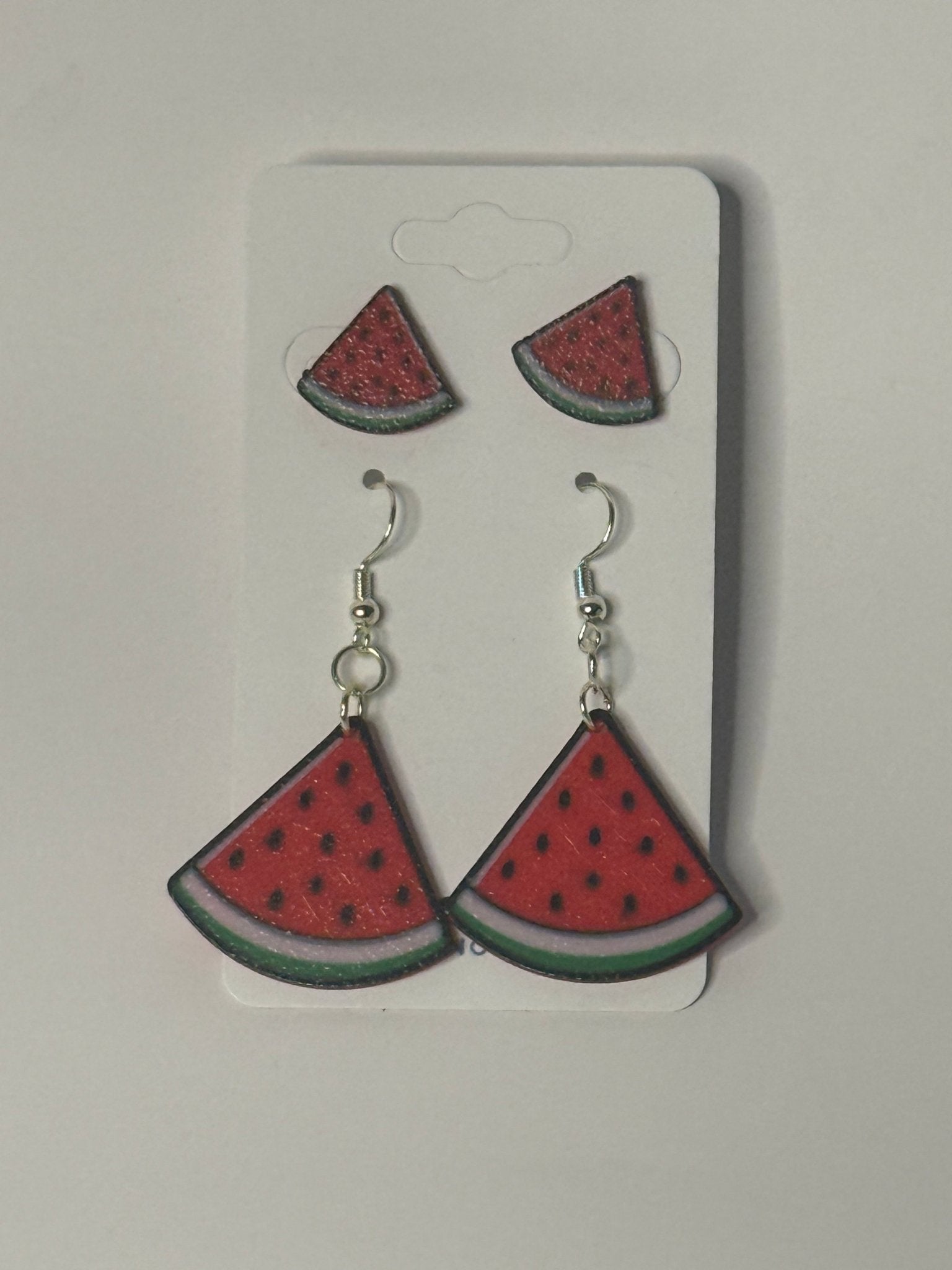 Watermelon Earrings | Dangle or Stud | Summer Fruit Jewelry - Stratus Forge Technologies