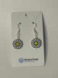White Daisy Dangle Earrings - Stratus Forge Technologies